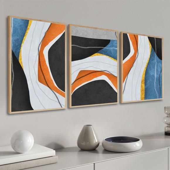 Quadros Decorativos Modernos Abstratos para Sala com Moldura