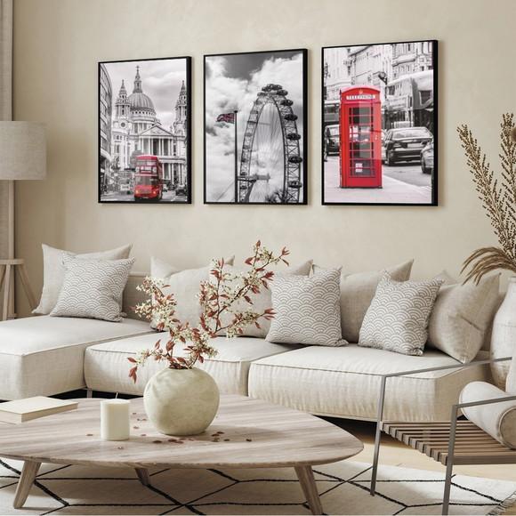 Quadros Decorativos Modernos Londres Roda Gigante com Vidro