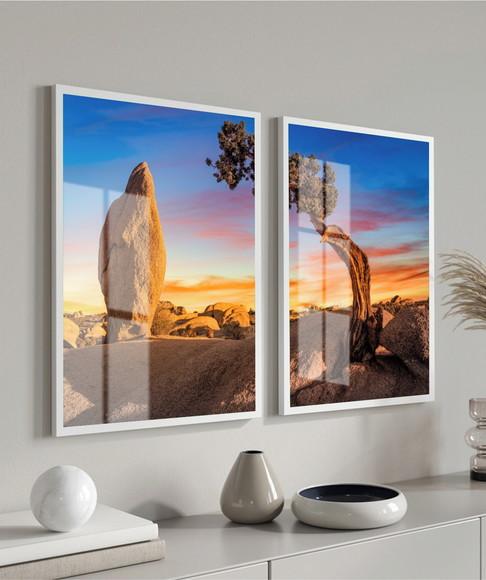 Quadros Decorativos Modernos Paisagem Com Moldura e Vidro