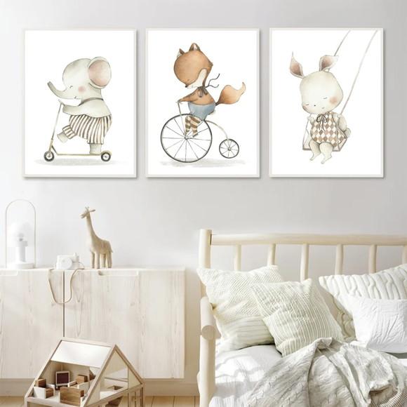 Quadros Decorativos Modernos para Quarto Infantil Moldura