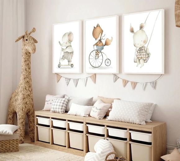 Quadros Decorativos Modernos para Quarto Infantil Moldura