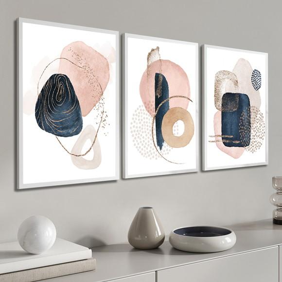 Quadros Decorativos Modernos Para Sala Abstrato Com Moldura