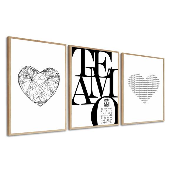 Quadros Decorativos Modernos Quarto de Casal Frases Vidro