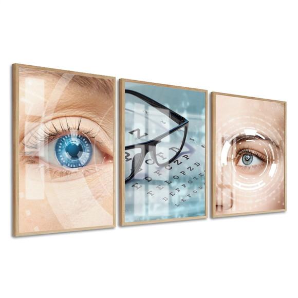 Quadros Decorativos Oftalmologia Consultório Médico Vidro