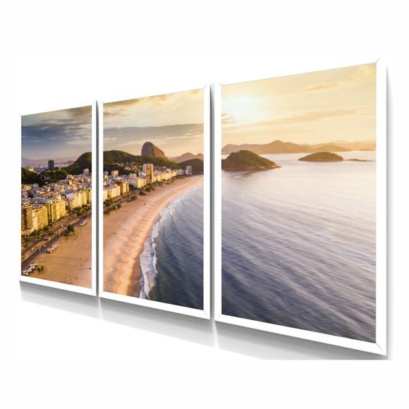 Quadros Decorativos Paisagem Praia Rio De Janeiro Moldura