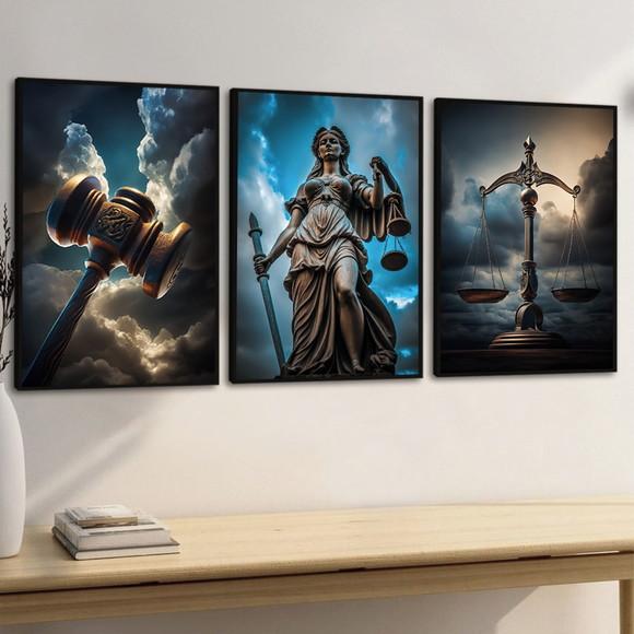 Quadros Decorativos para Advogado Escritório Deusa Justiça