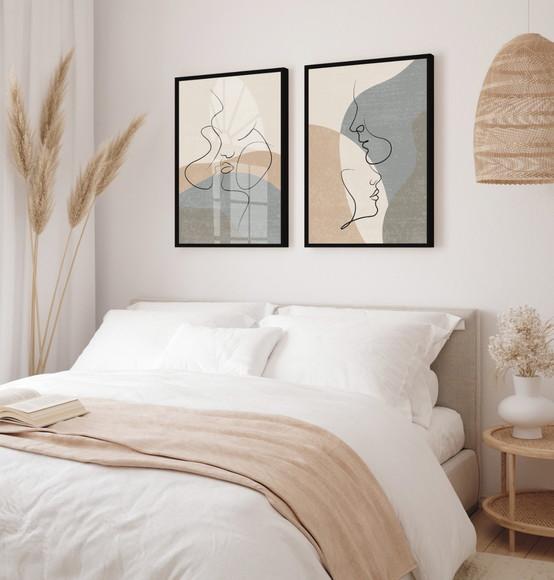Quadros Decorativos Para Quarto Casal Desenho Moldura Vidro
