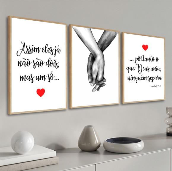 Quadros Decorativos para Quarto de Casal Oração com Moldura