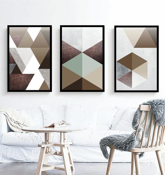Quadros Decorativos Para Sala Abstrato Terracota Quarto Hall