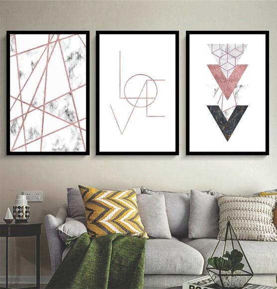 Quadros Decorativos Para Sala Quarto De Casal Love Moldura