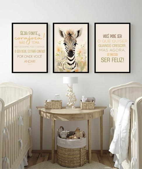 Quadros Decorativos Personalizado Infantil Animais Moldura