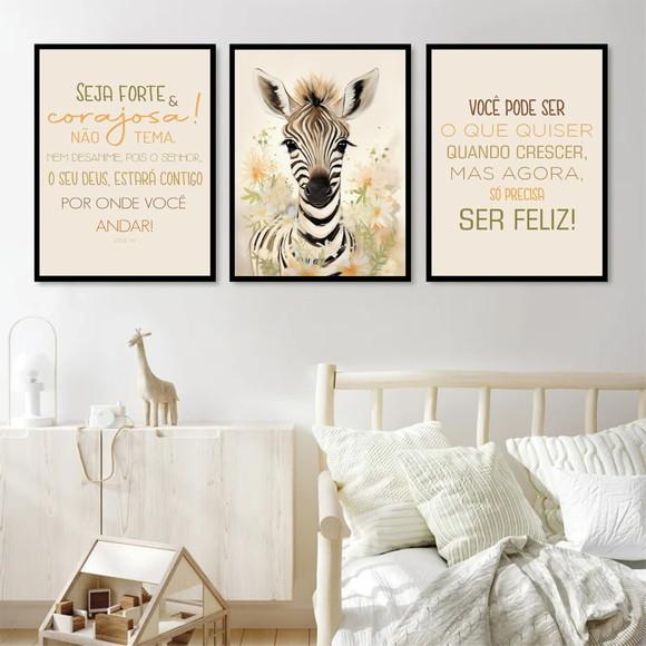 Quadros Decorativos Personalizado Infantil Animais Moldura
