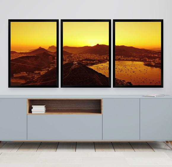 Quadros Decorativos Pontos Turísticos Rio De Janeiro Moldura