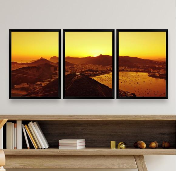 Quadros Decorativos Pontos Turísticos Rio De Janeiro Moldura