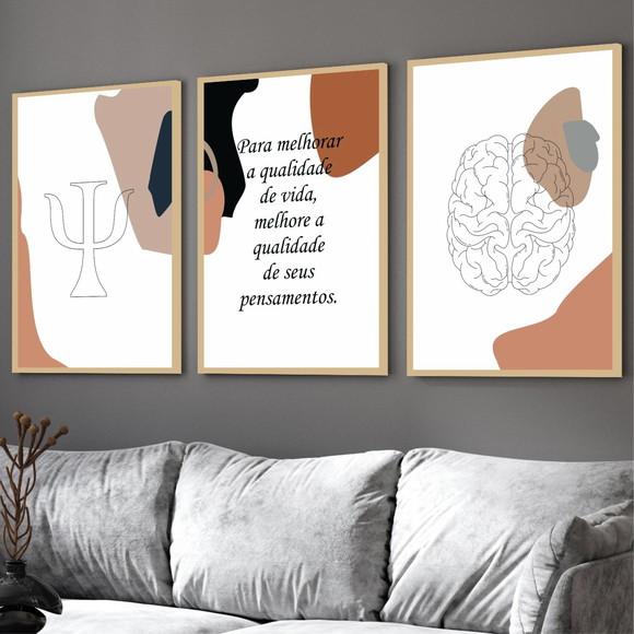 Quadros Decorativos Psicologia Consultório Frases com Vidro