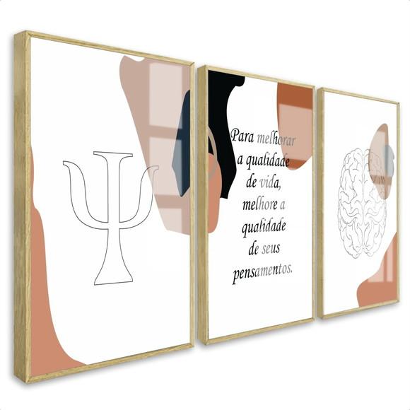 Quadros Decorativos Psicologia Consultório Frases com Vidro