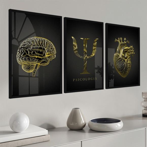 Quadros Decorativos Psicologia Consultório Moldura e Vidro