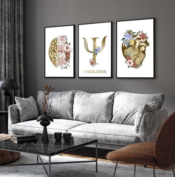 Quadros Decorativos Psicologia Frases Consultório com Vidro
