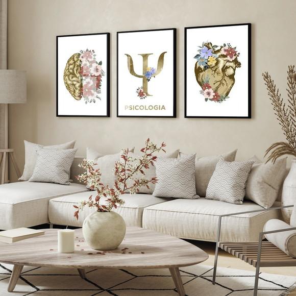Quadros Decorativos Psicologia Frases Consultório com Vidro