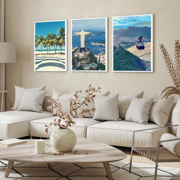 Quadros Decorativos Rio de Janeiro Cristo Redentor Moldura