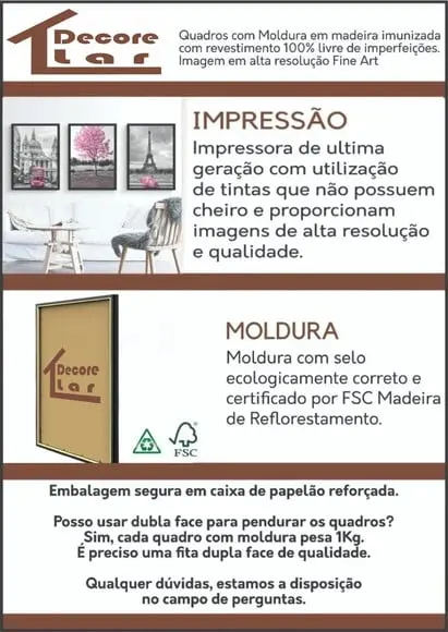 3 Quadros Cidade Gramado Rio Grande Do Sul Decoração Moldura