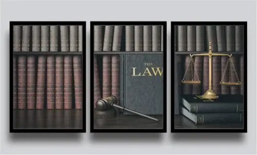 3 Quadros Decorativos Advogado Escritório Direito Molduras