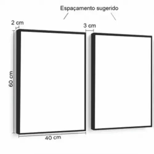 Kit 2 Quadros Decorativos Boho Folhagem Luxo Moldura Vidro