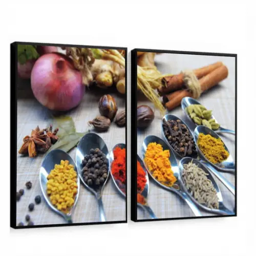 Kit 2 Quadros Decorativos Cozinha Tempero Cheff Restaurante