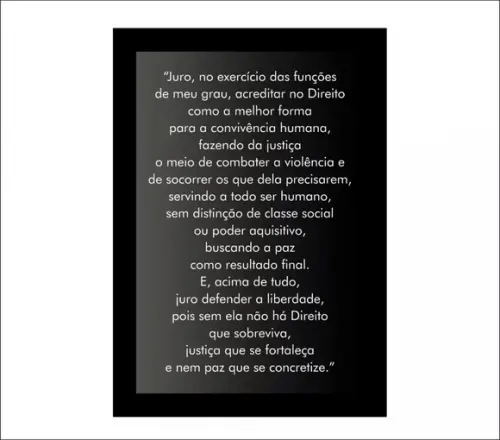 Kit 3 Quadros Decoração Juramento Advogado Direito Justiça