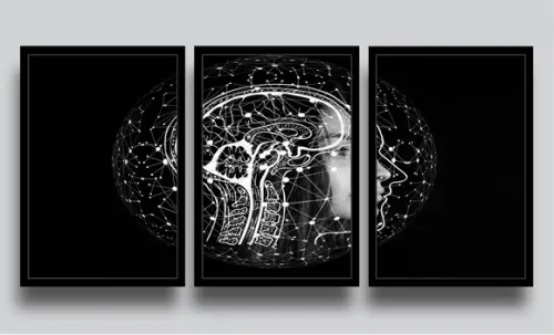 Kit 3 Quadros Decorativos Consultório Psiquiatras Psicologia