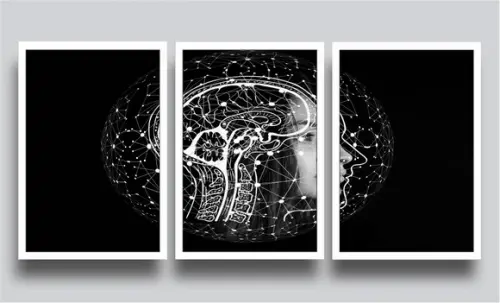 Kit 3 Quadros Decorativos Consultórios Psiquiatra Psicologia