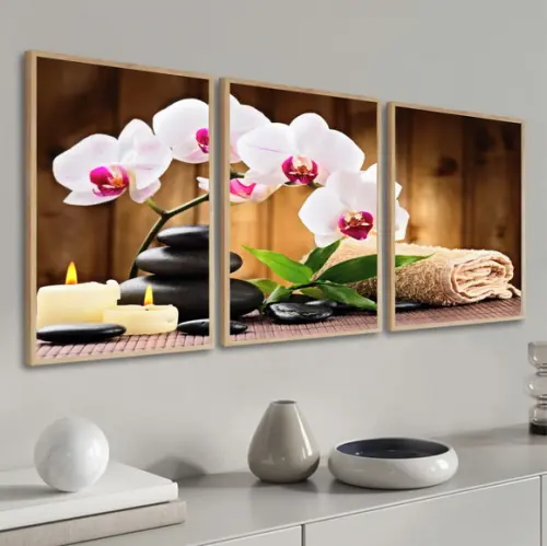 Kit 3 Quadros Decorativos Estética Spá Salão Moderno Moldura
