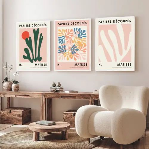 Kit 3 Quadros Decorativos Para Sala Quarto Corredor Moldura