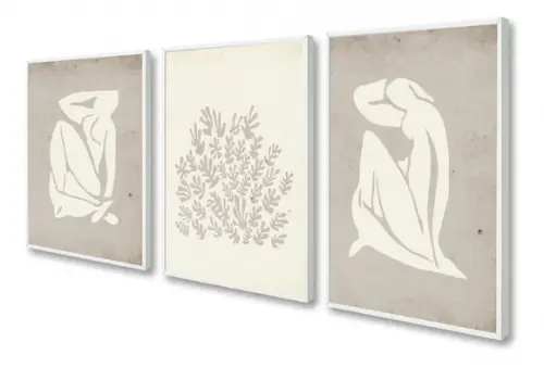 Kit 3 Quadros Decorativos Para Sala Quarto Moderno Moldura