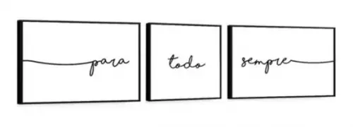 Kit 3 Quadros Decorativos Para Todo Sempre Quarto Casal Sala