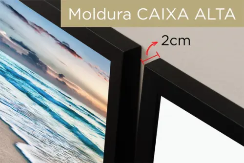 Kit 3 Quadros Decorativos Praia Paisagem Pôr Do Sol Moldura