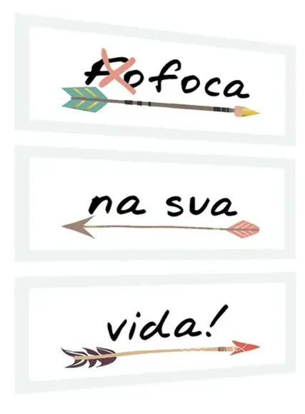 Kit 3 Quadros Frases Positivas Decoração Quarto Sala Moldura
