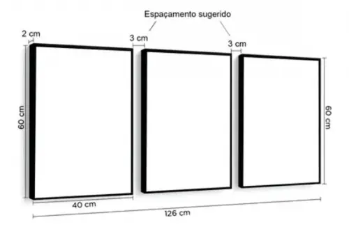 Kit 3 Quadros Jesus Cristo Fé Decoração com Moldura Vidro