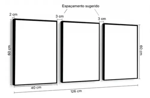 Kit 3 Quadros Jesus Cristo Paisagem Decoração Moldura Vidro