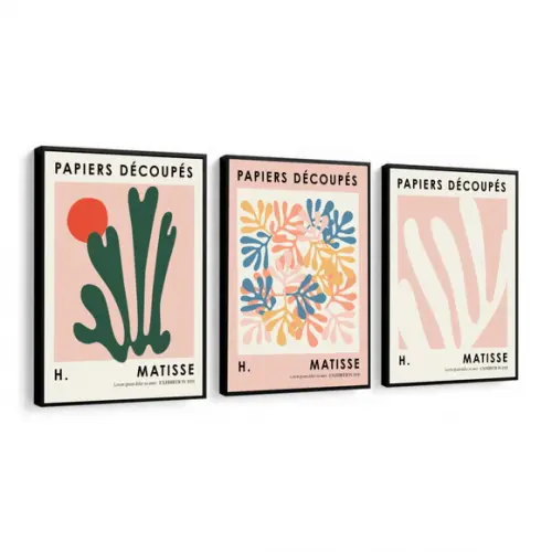 Kit Quadros Decorativos Matisse Para Sala Quarto Com Moldura
