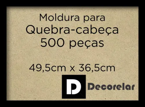 Moldura Para Quebra Cabeça 500 Peças 49.5cm x 36.5cm Game