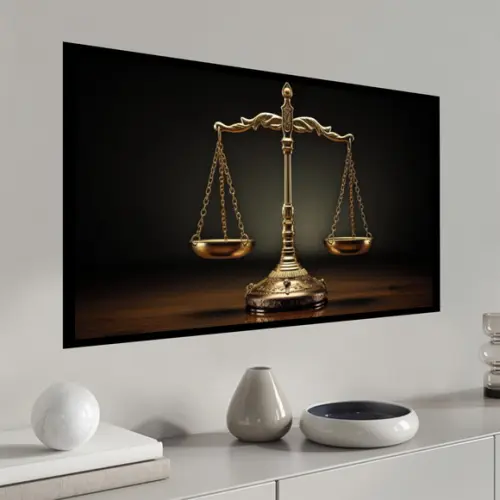 Quadro Decorativo Advogado Escritório Balança da Justiça
