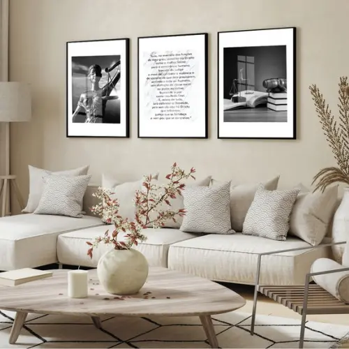 Quadro Decorativo Advogado Escritório Frases Moldura e Vidro