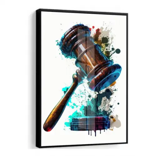 Quadro Decorativo Advogado Escritório Direito Moldura Vidro