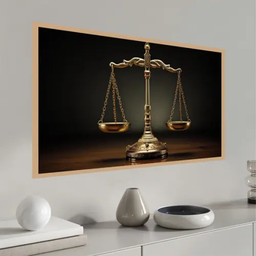 Quadro Decorativo Advogado Escritório Moderno com Moldura