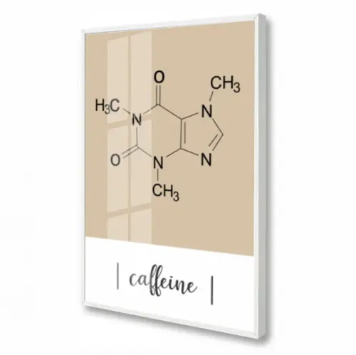 Quadro Decorativo Cantinho Do Café Caffeine Moldura e Vidro