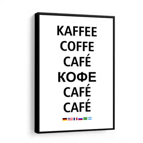 Quadro Decorativo Cantinho Do Café Frases Sala Com Moldura
