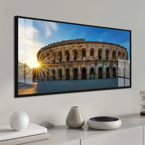 Quadro Decorativo Coliseu Roma Itália Cidade Moldura e Vidro