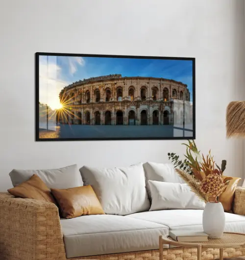 Quadro Decorativo Coliseu Roma Itália Cidade Moldura e Vidro