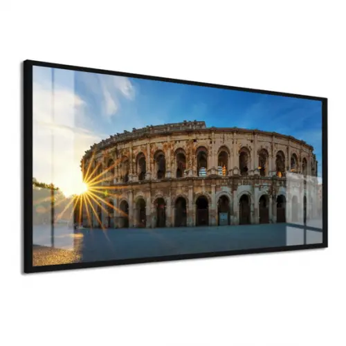Quadro Decorativo Coliseu Roma Itália Cidade Moldura e Vidro